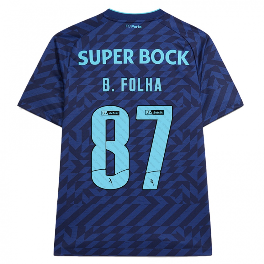 Homem Camisola Bernardo Folha #87 Azul-Marinho Terceiro 2024/25 Camisa