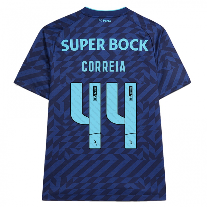 Homem Camisola Romain Correia #44 Azul-Marinho Terceiro 2024/25 Camisa