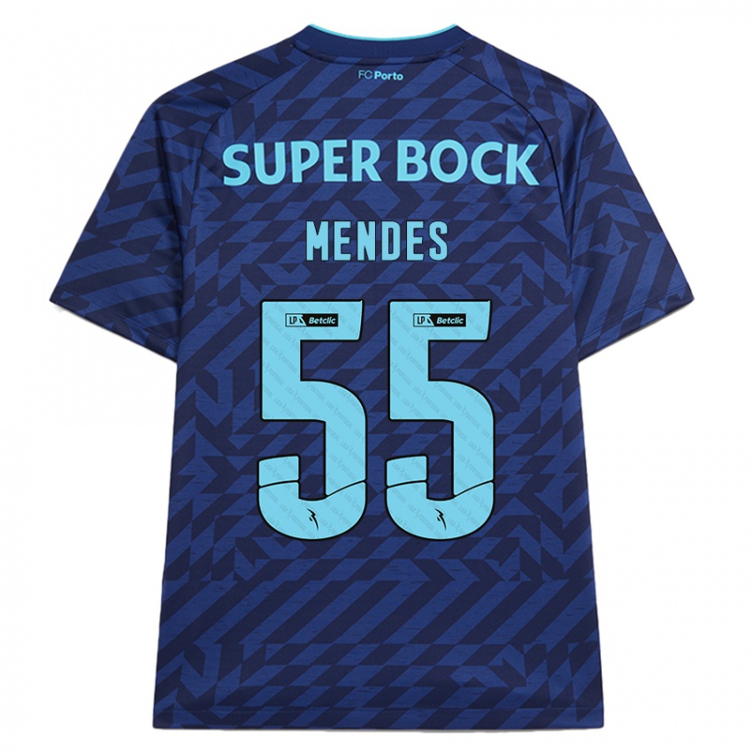 Homem Camisola João Mendes #55 Azul-Marinho Terceiro 2024/25 Camisa