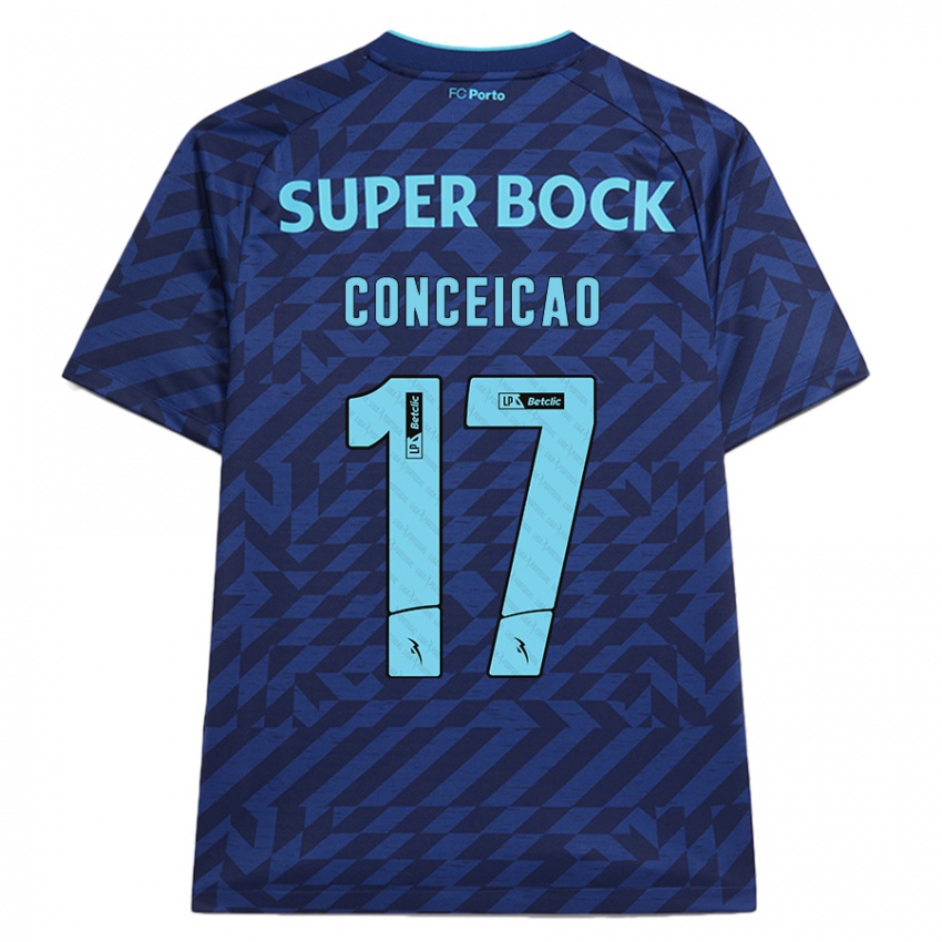 Homem Camisola Rodrigo Conceicao #17 Azul-Marinho Terceiro 2024/25 Camisa