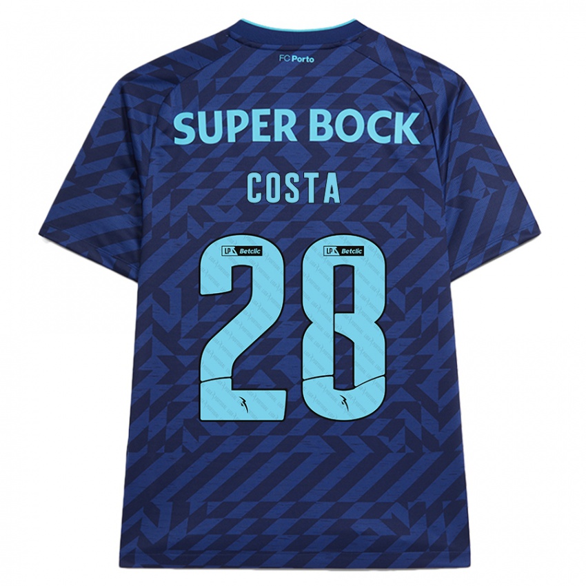 Homem Camisola Bruno Costa #28 Azul-Marinho Terceiro 2024/25 Camisa