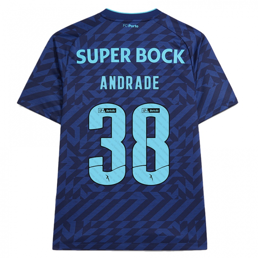 Homem Camisola Fernando Andrade #38 Azul-Marinho Terceiro 2024/25 Camisa