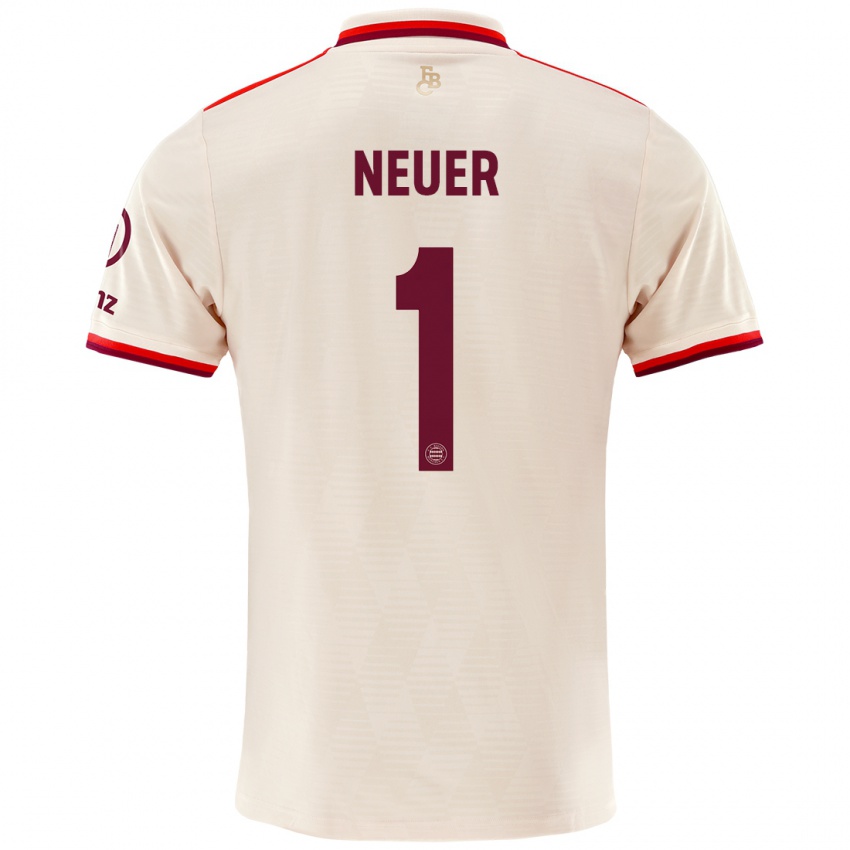 Homem Camisola Manuel Neuer #1 Linho Terceiro 2024/25 Camisa