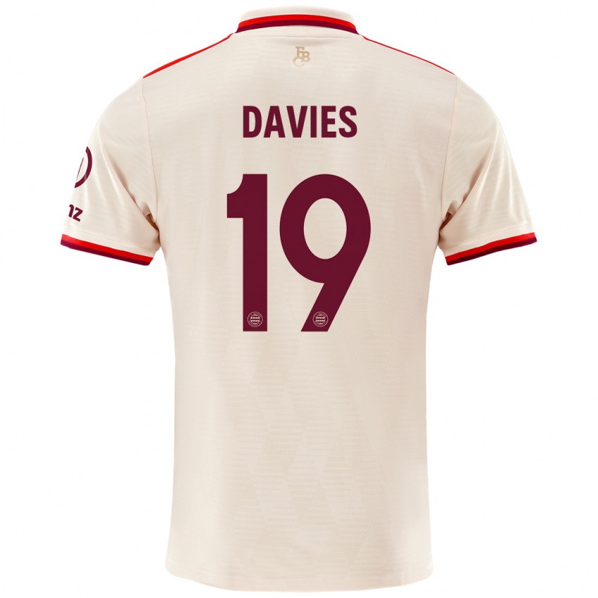 Homem Camisola Alphonso Davies #19 Linho Terceiro 2024/25 Camisa