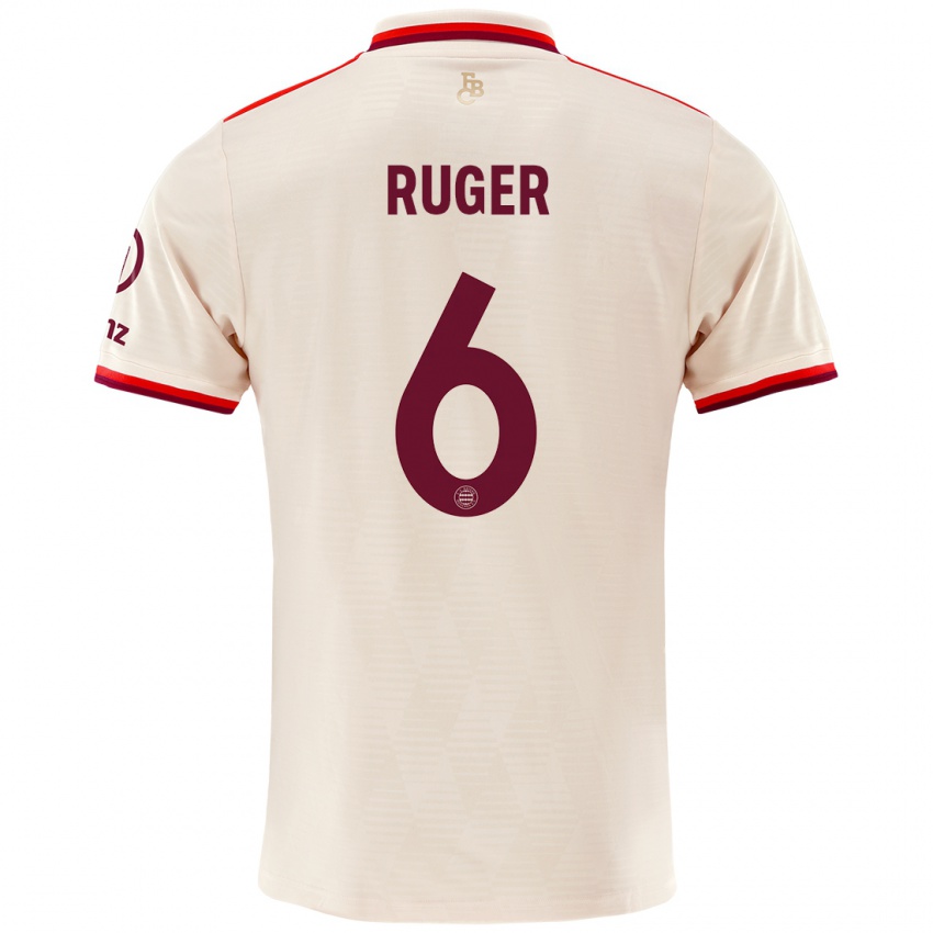 Homem Camisola Kurt Ruger #6 Linho Terceiro 2024/25 Camisa