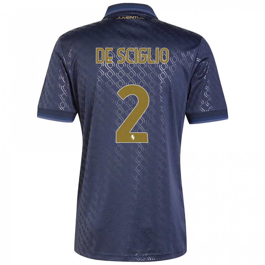 Homem Camisola Mattia De Sciglio #2 Azul-Marinho Terceiro 2024/25 Camisa