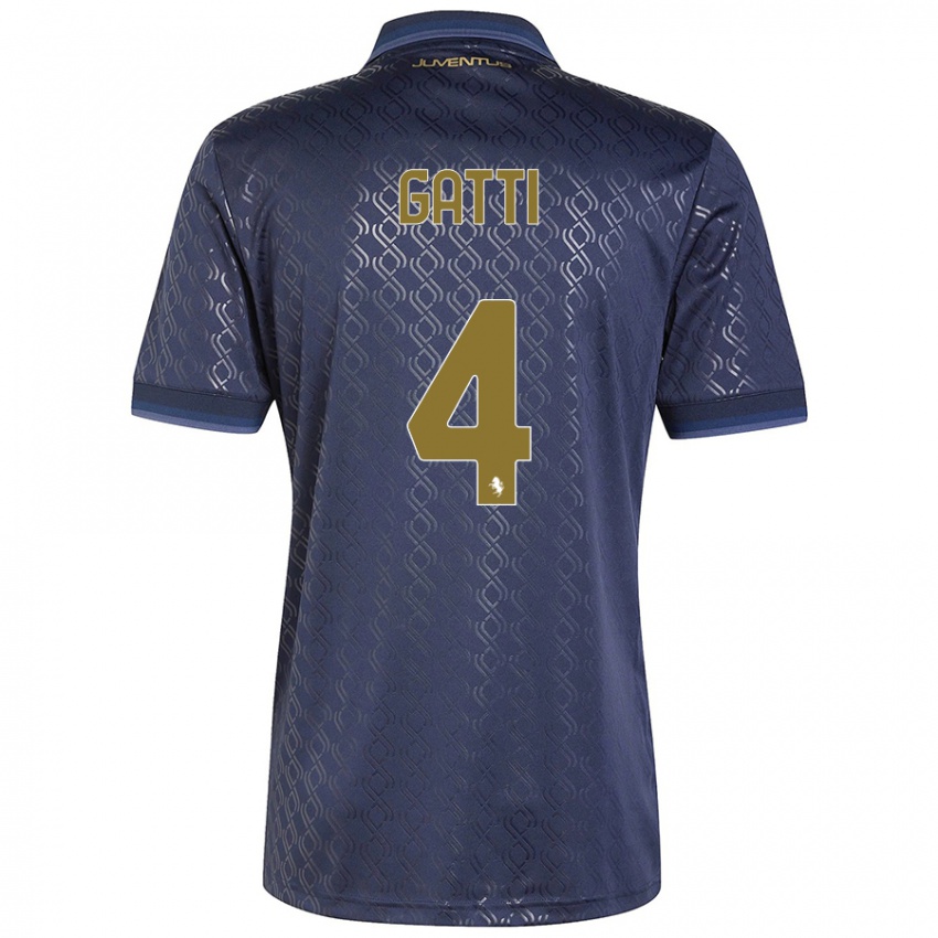 Homem Camisola Federico Gatti #4 Azul-Marinho Terceiro 2024/25 Camisa