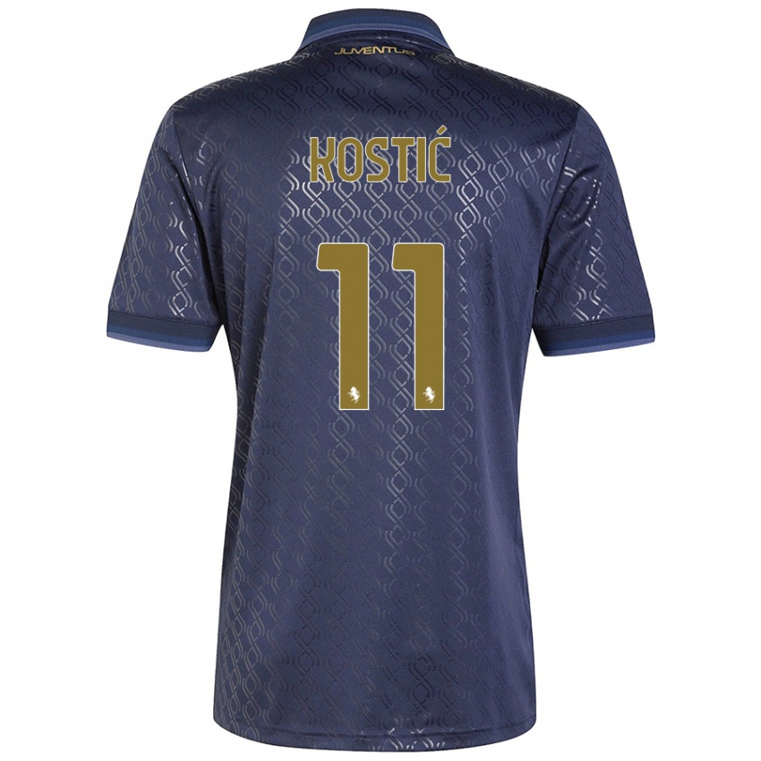 Homem Camisola Filip Kostic #11 Azul-Marinho Terceiro 2024/25 Camisa