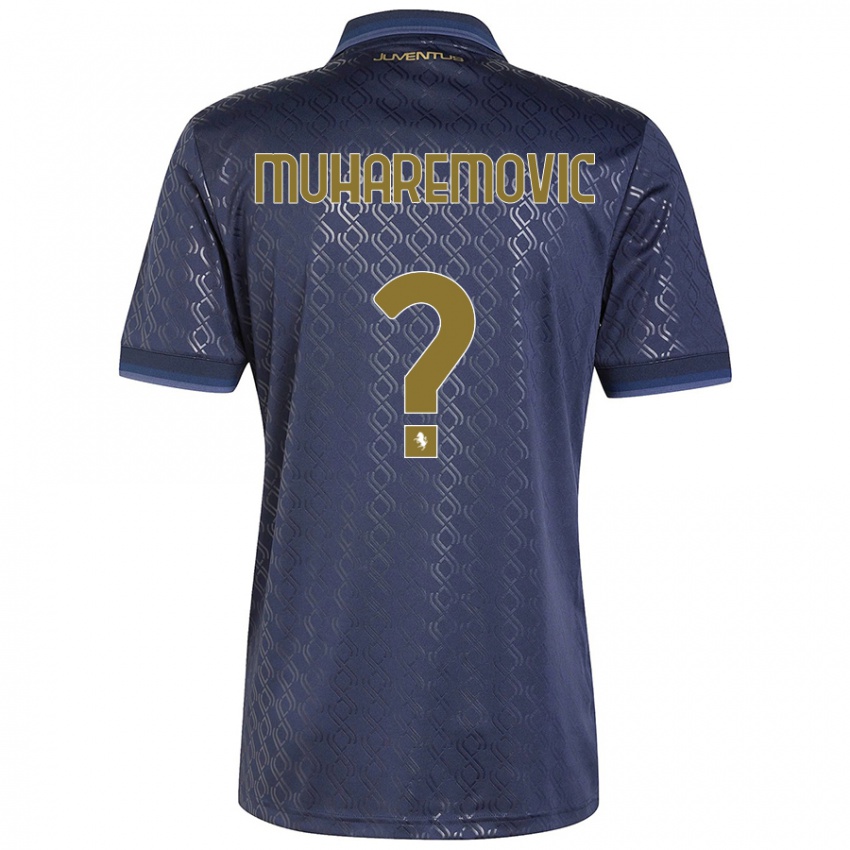 Homem Camisola Tarik Muharemovic #0 Azul-Marinho Terceiro 2024/25 Camisa