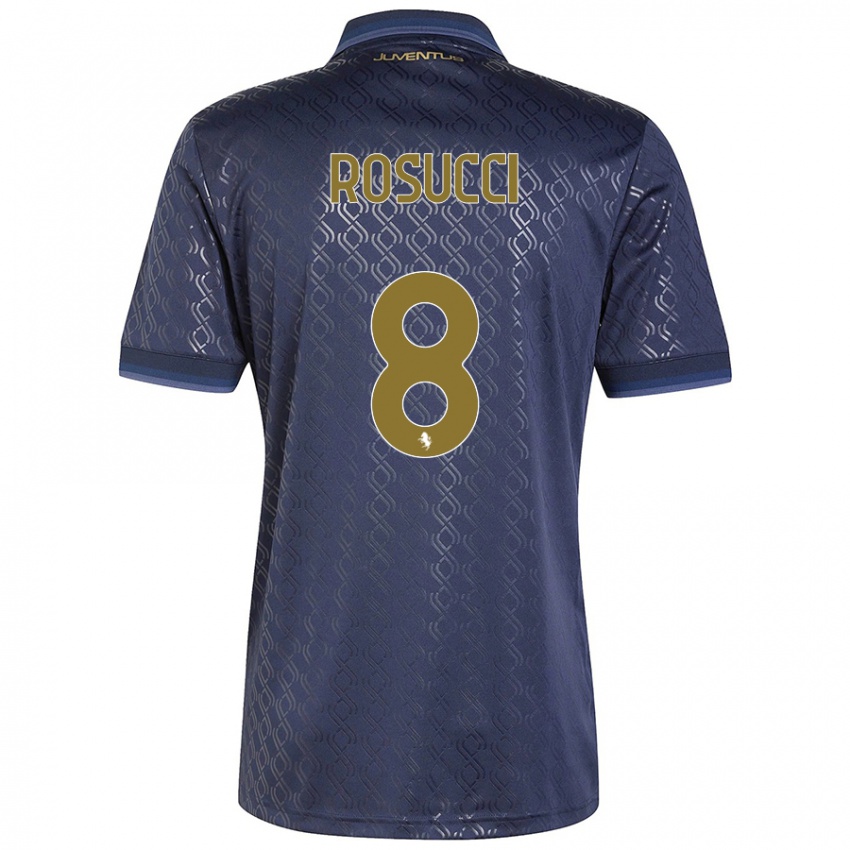 Homem Camisola Martina Rosucci #8 Azul-Marinho Terceiro 2024/25 Camisa