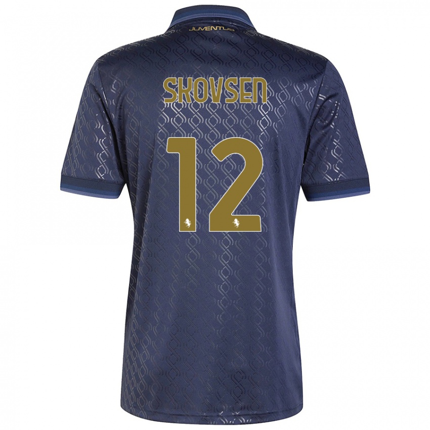 Homem Camisola Matilde Lundorf Skovsen #12 Azul-Marinho Terceiro 2024/25 Camisa