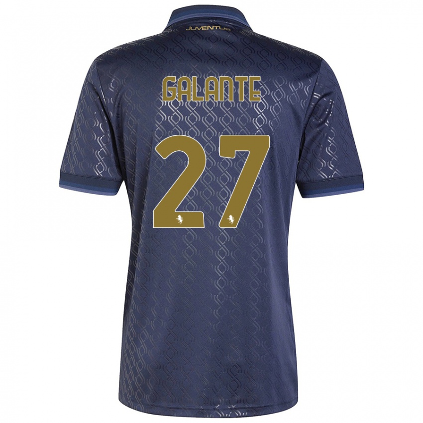 Homem Camisola Tommaso Galante #27 Azul-Marinho Terceiro 2024/25 Camisa