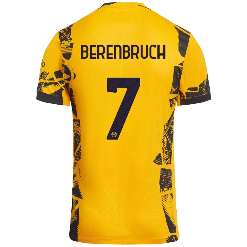 Homem Camisola Thomas Berenbruch #7 Ouro Preto Terceiro 2024/25 Camisa