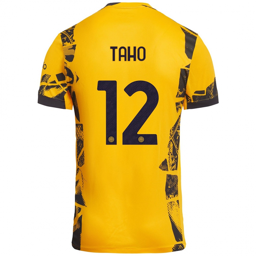 Homem Camisola Alain Taho #12 Ouro Preto Terceiro 2024/25 Camisa