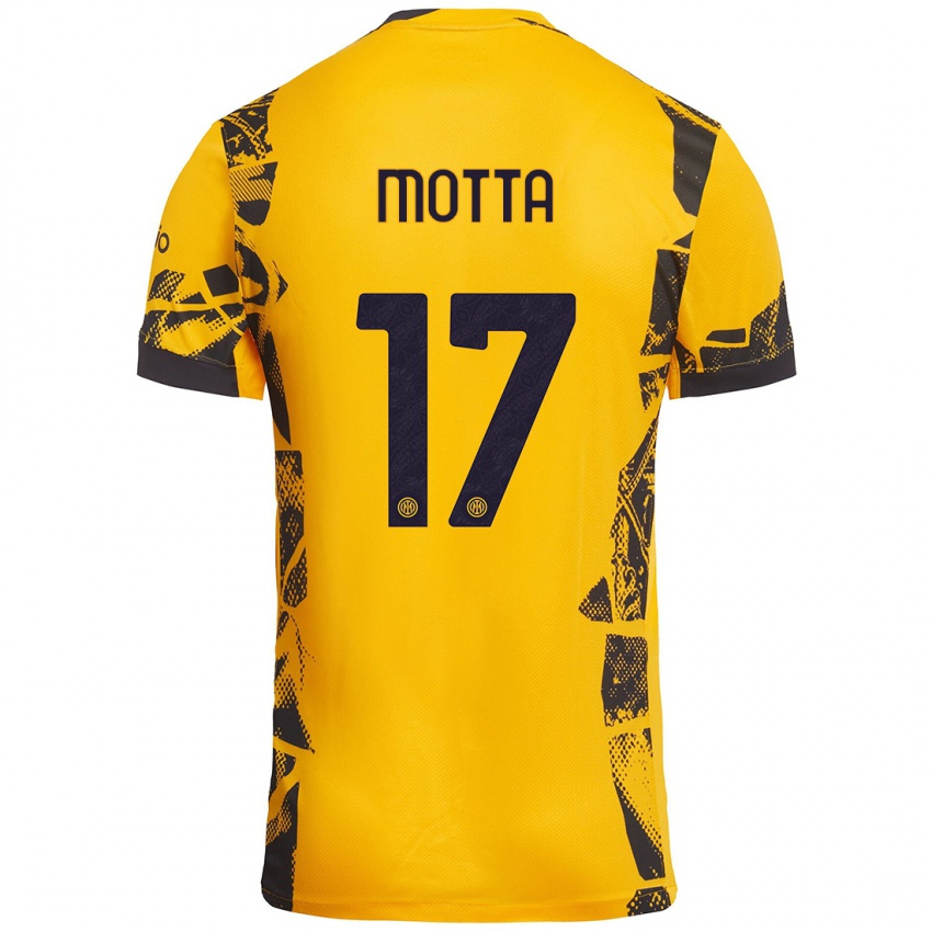 Homem Camisola Matteo Motta #17 Ouro Preto Terceiro 2024/25 Camisa