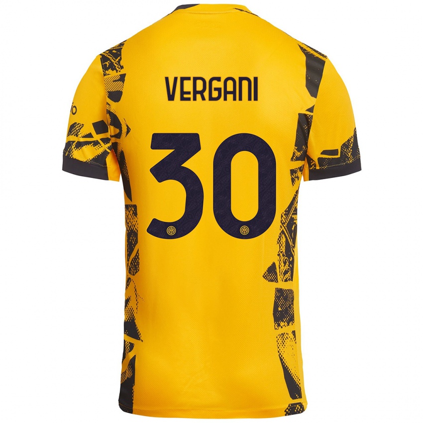 Homem Camisola Bianca Vergani #30 Ouro Preto Terceiro 2024/25 Camisa