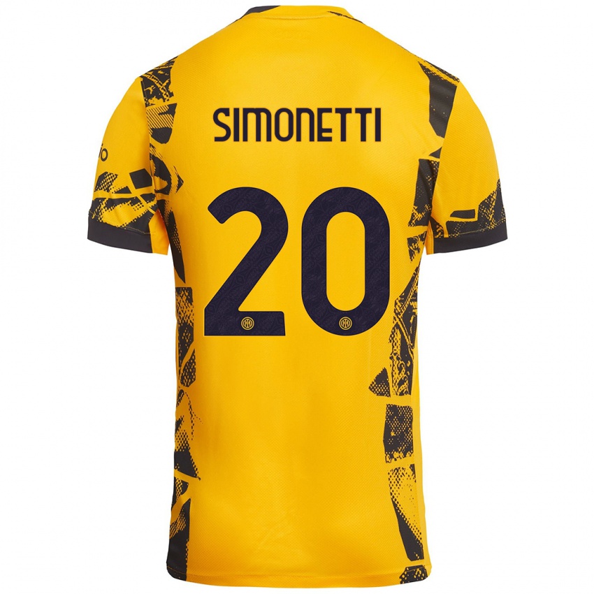 Homem Camisola Flaminia Simonetti #20 Ouro Preto Terceiro 2024/25 Camisa