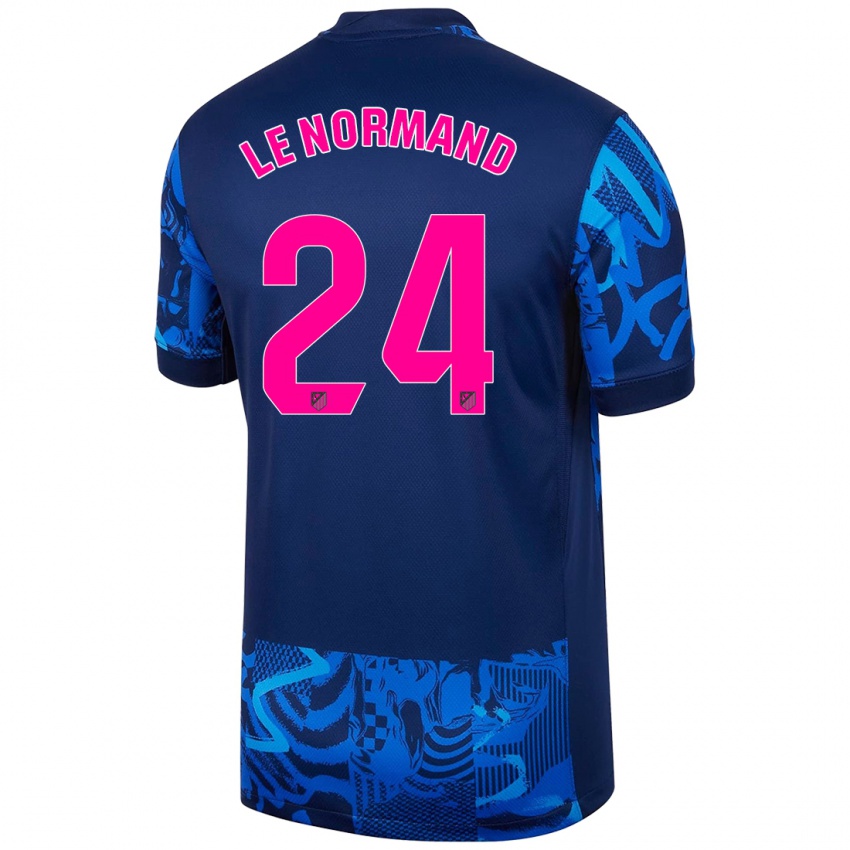 Homem Camisola Robin Le Normand #24 Azul Real Terceiro 2024/25 Camisa