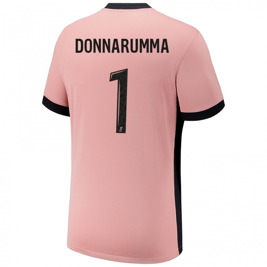 Homem Camisola Gianluigi Donnarumma #1 Rosa Ferrugem Terceiro 2024/25 Camisa