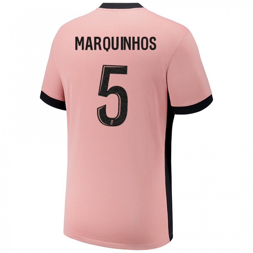 Homem Camisola Marquinhos #5 Rosa Ferrugem Terceiro 2024/25 Camisa