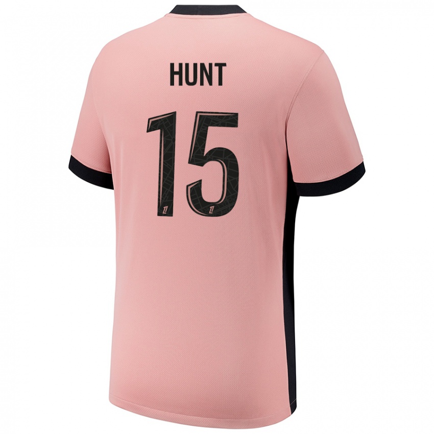 Homem Camisola Clare Hunt #15 Rosa Ferrugem Terceiro 2024/25 Camisa