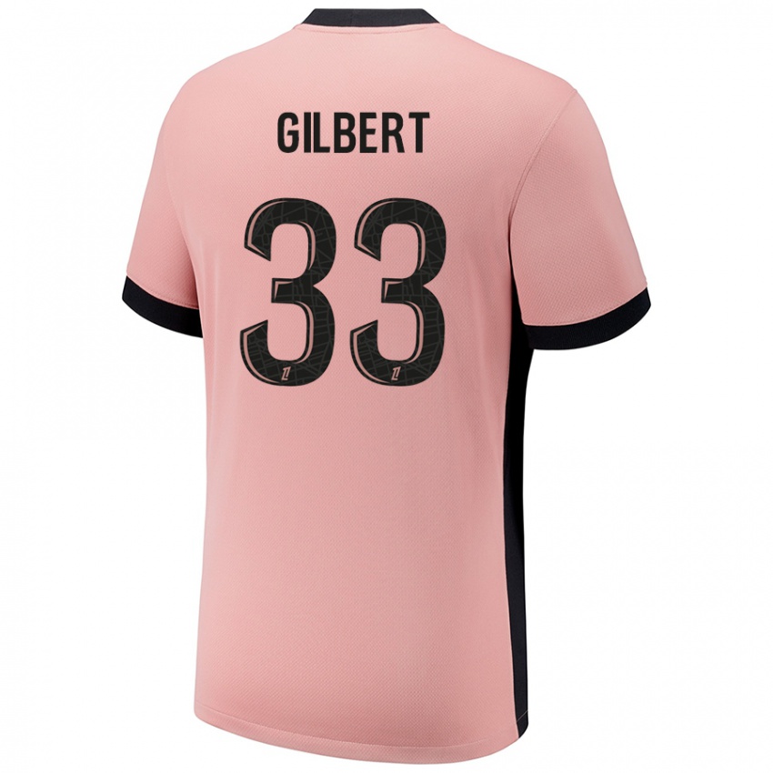 Homem Camisola Tara Elimbi Gilbert #33 Rosa Ferrugem Terceiro 2024/25 Camisa