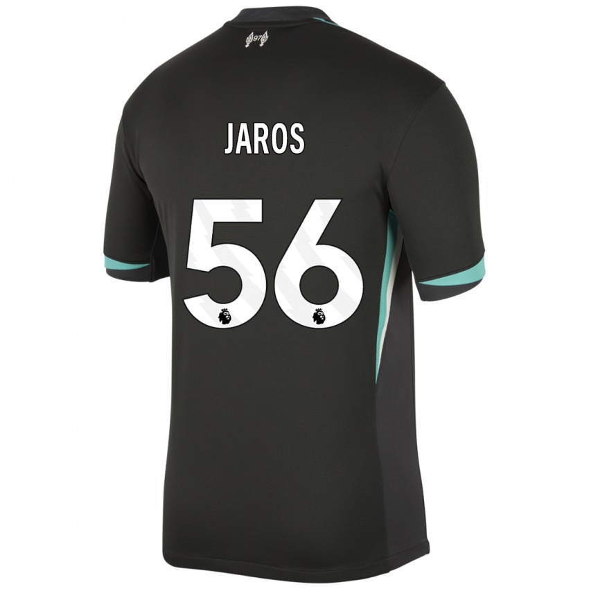 Mulher Camisola Vitezslav Jaros #56 Preto Antracite Branco Alternativa 2024/25 Camisa