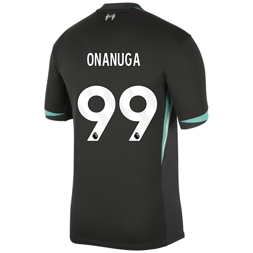 Mulher Camisola Fola Onanuga #99 Preto Antracite Branco Alternativa 2024/25 Camisa