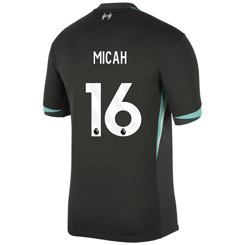 Mulher Camisola Teagan Micah #16 Preto Antracite Branco Alternativa 2024/25 Camisa