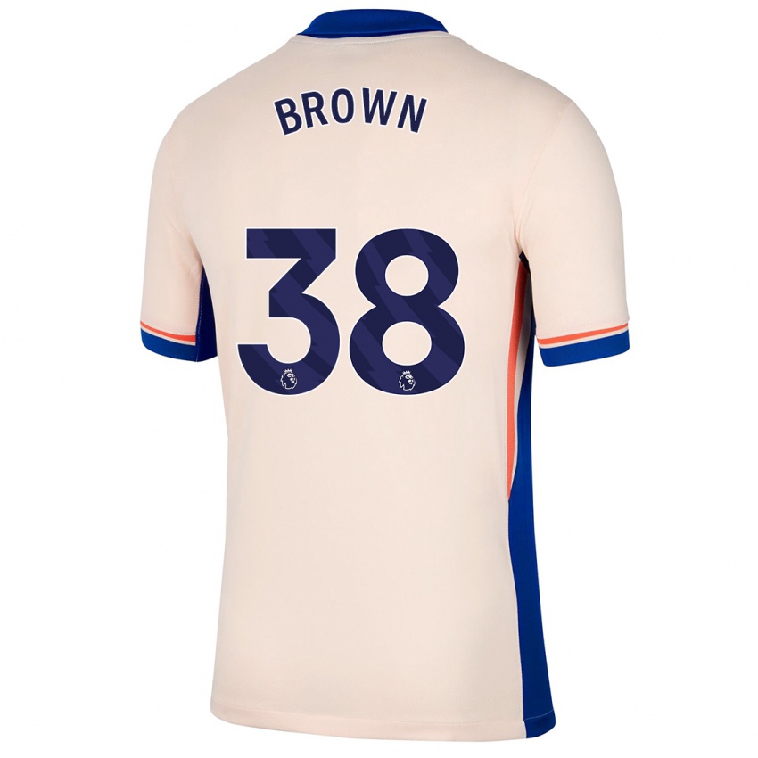 Mulher Camisola Cerys Brown #38 Bege Leve Alternativa 2024/25 Camisa