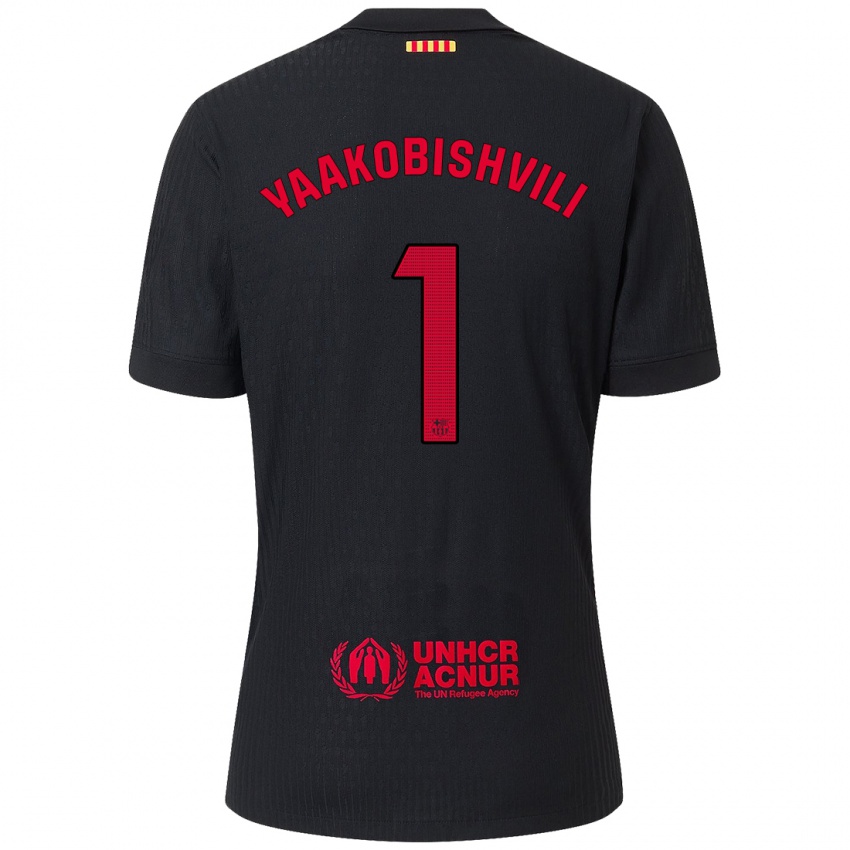 Mulher Camisola Áron Yaakobishvili #1 Vermelho Preto Alternativa 2024/25 Camisa