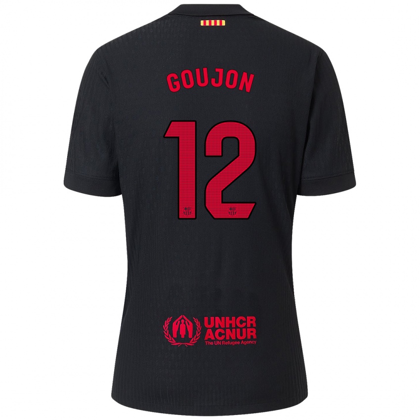 Mulher Camisola Iker Goujon #12 Vermelho Preto Alternativa 2024/25 Camisa