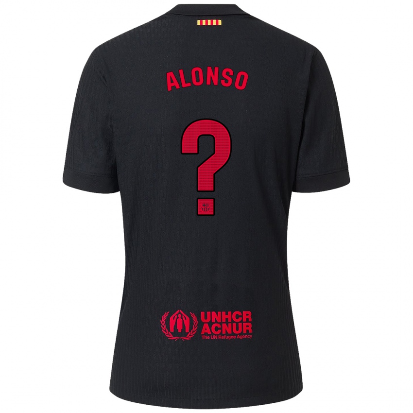 Mulher Camisola Aáron Alonso #0 Vermelho Preto Alternativa 2024/25 Camisa