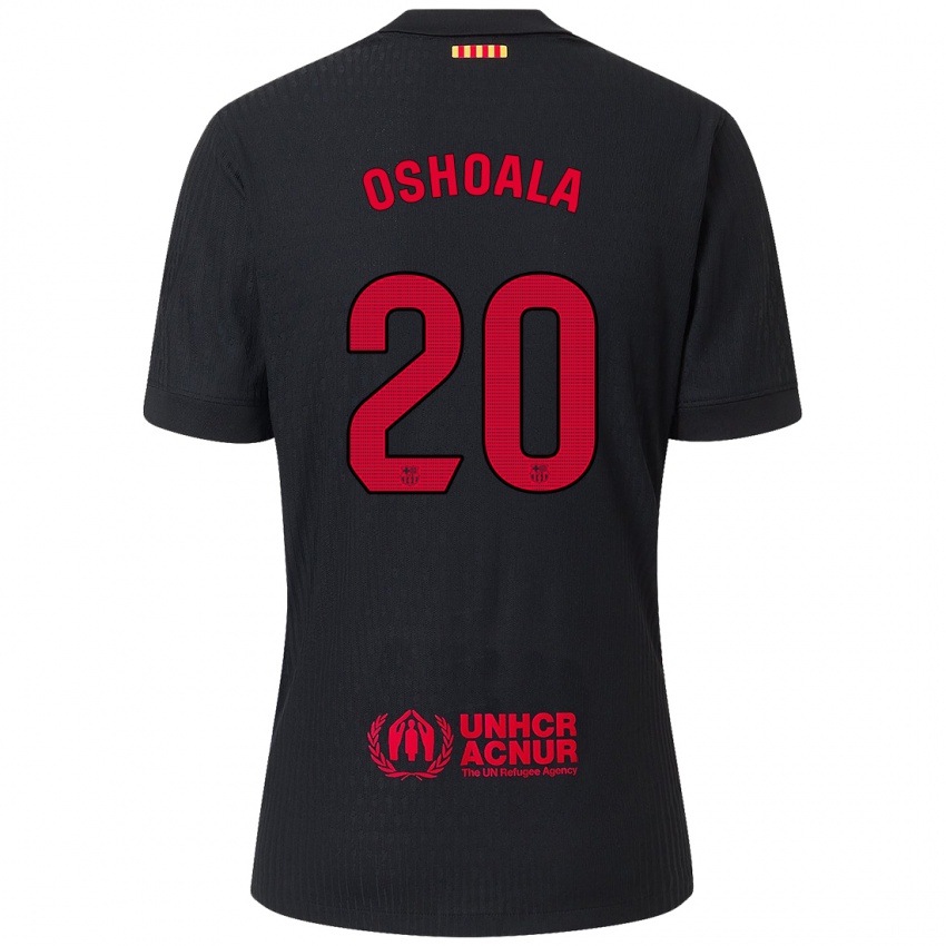 Mulher Camisola Asisat Oshoala #20 Vermelho Preto Alternativa 2024/25 Camisa