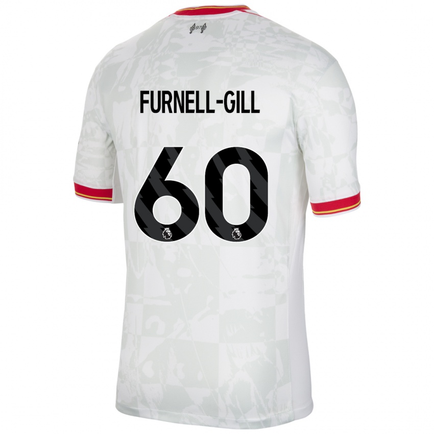 Mulher Camisola Luca Furnell-Gill #60 Branco Vermelho Preto Terceiro 2024/25 Camisa