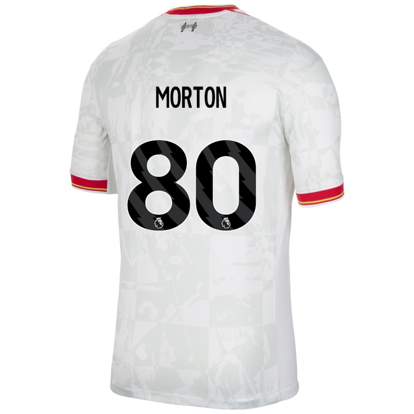 Mulher Camisola Tyler Morton #80 Branco Vermelho Preto Terceiro 2024/25 Camisa