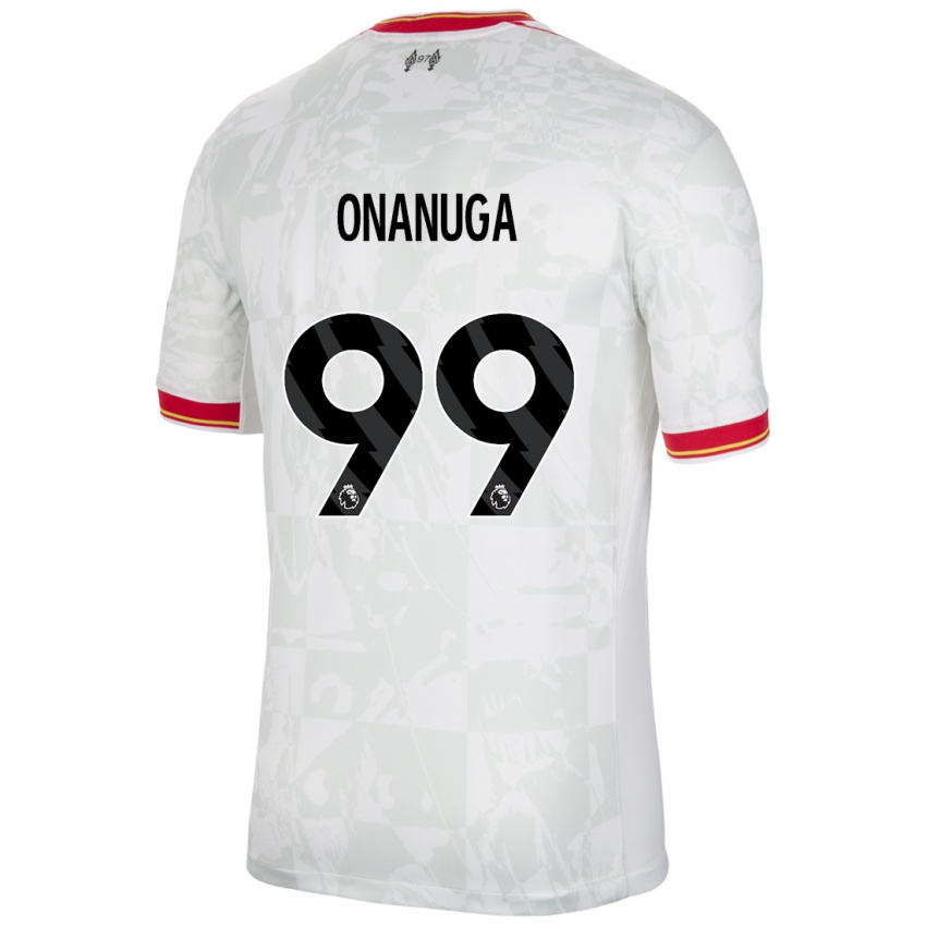 Mulher Camisola Fola Onanuga #99 Branco Vermelho Preto Terceiro 2024/25 Camisa