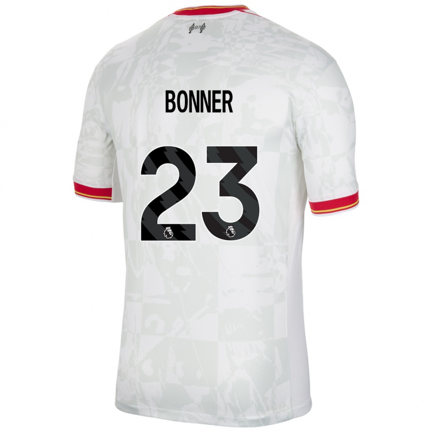 Mulher Camisola Gemma Bonner #23 Branco Vermelho Preto Terceiro 2024/25 Camisa