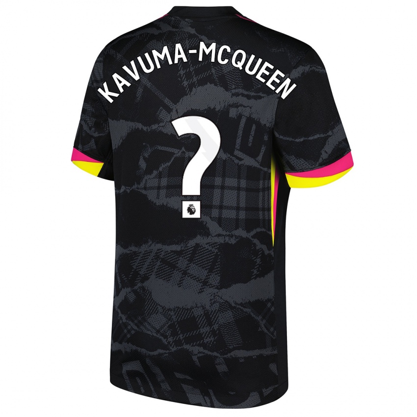 Mulher Camisola Ryan Kavuma-Mcqueen #0 Rosa Preto Terceiro 2024/25 Camisa