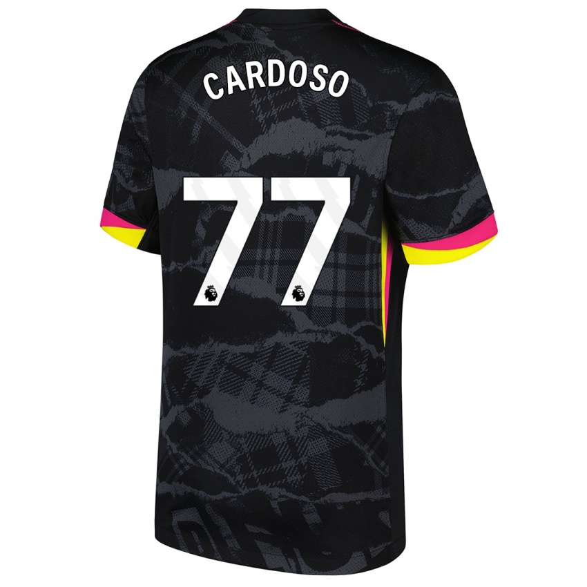 Mulher Camisola Leo Cardoso #77 Rosa Preto Terceiro 2024/25 Camisa