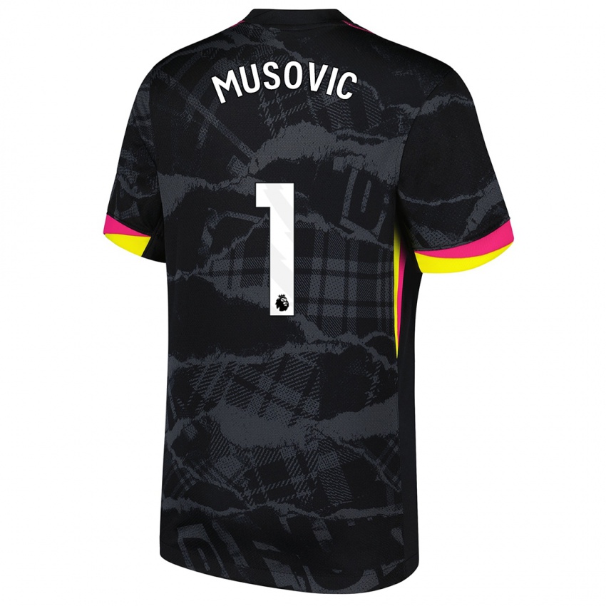 Mulher Camisola Zećira Mušović #1 Rosa Preto Terceiro 2024/25 Camisa