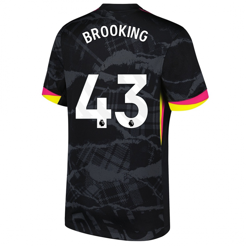 Mulher Camisola Josh Brooking #43 Rosa Preto Terceiro 2024/25 Camisa