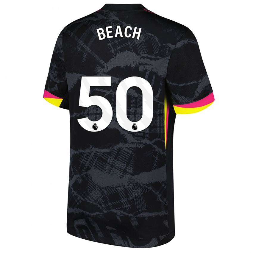 Mulher Camisola Eddie Beach #50 Rosa Preto Terceiro 2024/25 Camisa