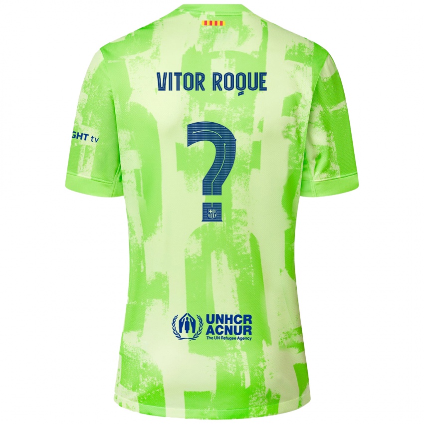 Mulher Camisola Vitor Roque #8 Lima Terceiro 2024/25 Camisa