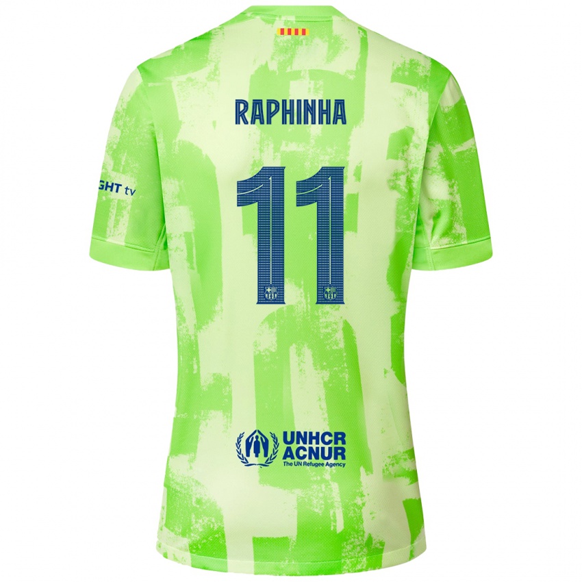 Mulher Camisola Raphinha #11 Lima Terceiro 2024/25 Camisa