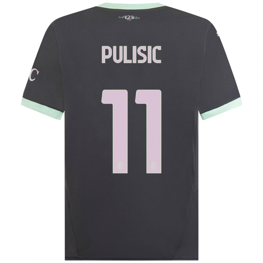 Mulher Camisola Christian Pulisic #11 Cinzento Terceiro 2024/25 Camisa