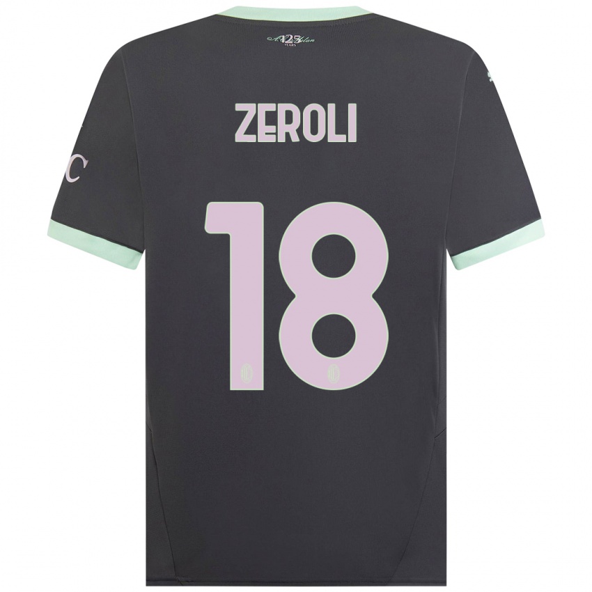 Mulher Camisola Kevin Zeroli #18 Cinzento Terceiro 2024/25 Camisa