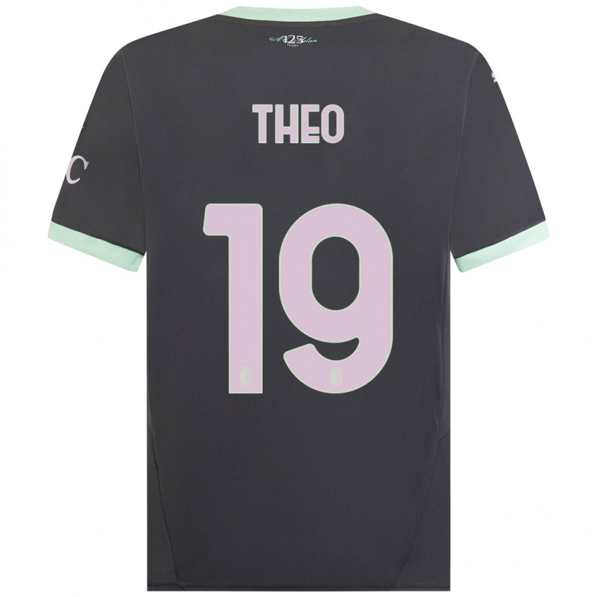 Mulher Camisola Theo Hernandez #19 Cinzento Terceiro 2024/25 Camisa