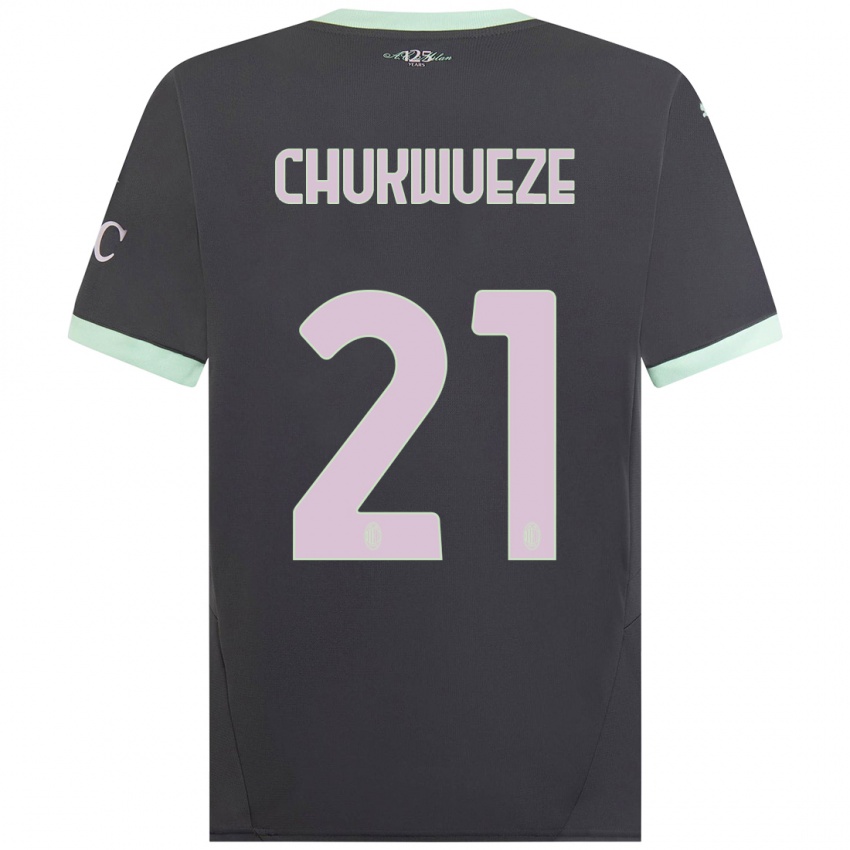 Mulher Camisola Samuel Chukwueze #21 Cinzento Terceiro 2024/25 Camisa