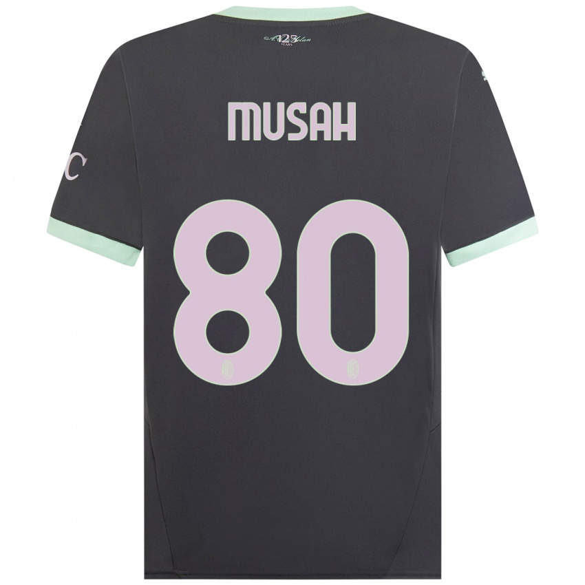 Mulher Camisola Yunus Musah #80 Cinzento Terceiro 2024/25 Camisa